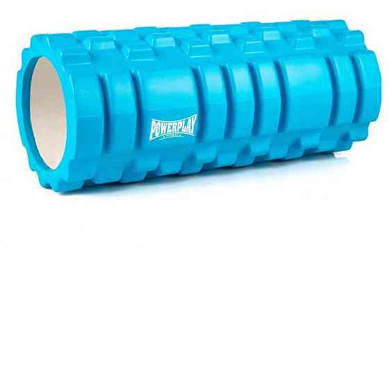 Набір для масажу та йоги PowerPlay PP_4096 (Ролик 33*14 + 2 м'ячі) Blue + гумка 7.5 кг. Кам'янське