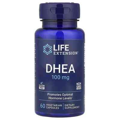Вітамінно-мінеральний комплекс Life Extension Дегідроепіандростерон, 100 мг, DHEA, 60 вегетаріанських кап (LEX-16896) Вінниця