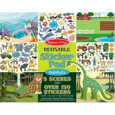 Набор для творчества Melissa&Doug многоразовые наклейки "Места обитания животных" (MD14196) Винница - изображение 1
