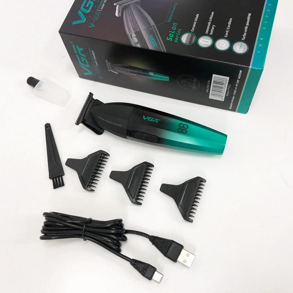 Машинка для стрижки акумуляторна VGR V-906, Багатофункціональна акумуляторна машинка для стрижки ZC-21 Львів - фото 20
