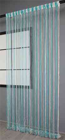 Штори-нитки з люрексом Лазурний з білим 300х300см 1 шт (61-028) Київ