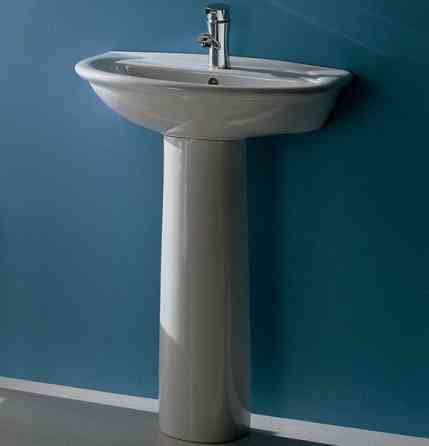 Раковина та ніжка RAK Ceramics Karla 60.5x83.5x48.5см (RAK0011) Білий Вінниця