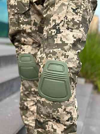 Армійські чоловічі літні посилені штани штурмові піксель ,тактичні штани ріп стоп з наколінниками і липучками під коліно Львів
