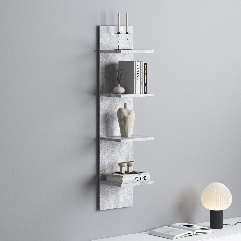 Полка на стену VAYS, навесная полка M-51 Бетон Львов - изображение 1