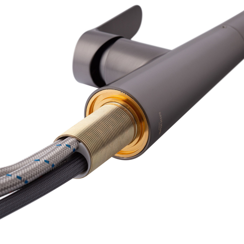 Смеситель для кухни с выдвижным изливом Mixxus Premium WARTA 014 GRAPHITE (MI6957) Киев - изображение 2