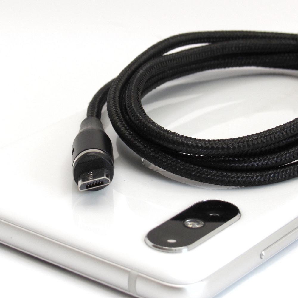 Магнитный MicroUsb кабель Topk 1м Black Киев - изображение 2