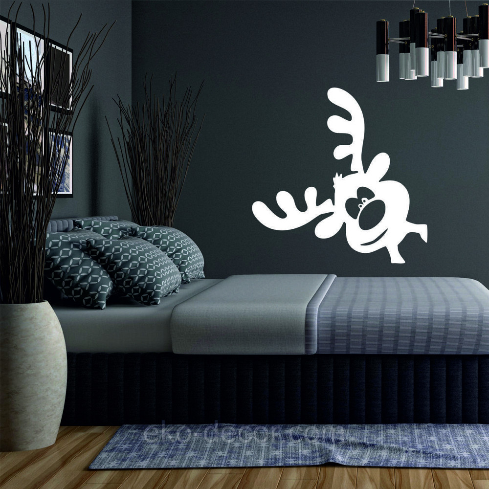 Декоративное настенное Панно «Олень», Декор на стену 50*50 см, Белый Киев - изображение 2