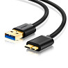 Кабель USB 3.0 - Micro USB Тип B Ugreen US130 (Чорний, 0.5 м)