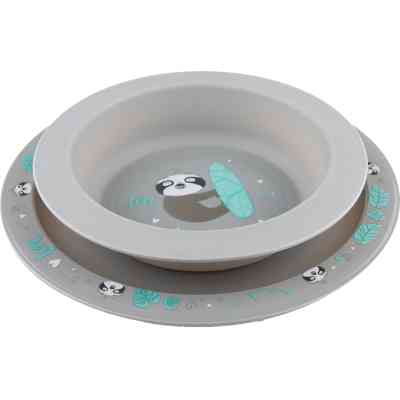 Набор детской посуды Canpol babies Exotic Animals Серый 2 шт. (56/523_grey) Винница