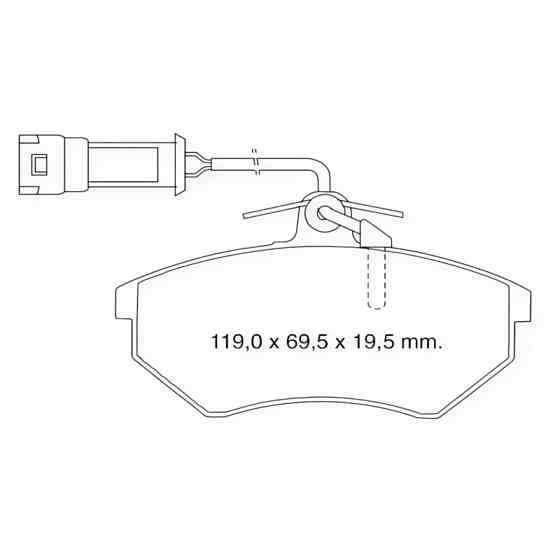 Колодки передние Ауди 80 (86-91) (Dafmi elli) тормозные Мукачево