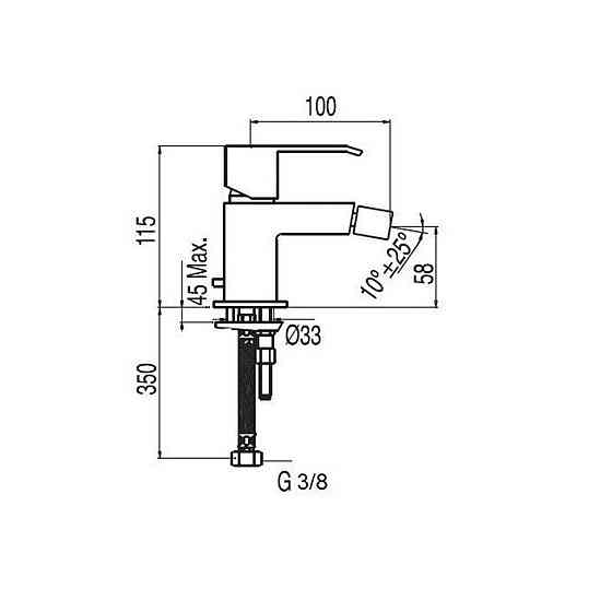 Змішувач для біде TRES CUADRO 106120 Київ