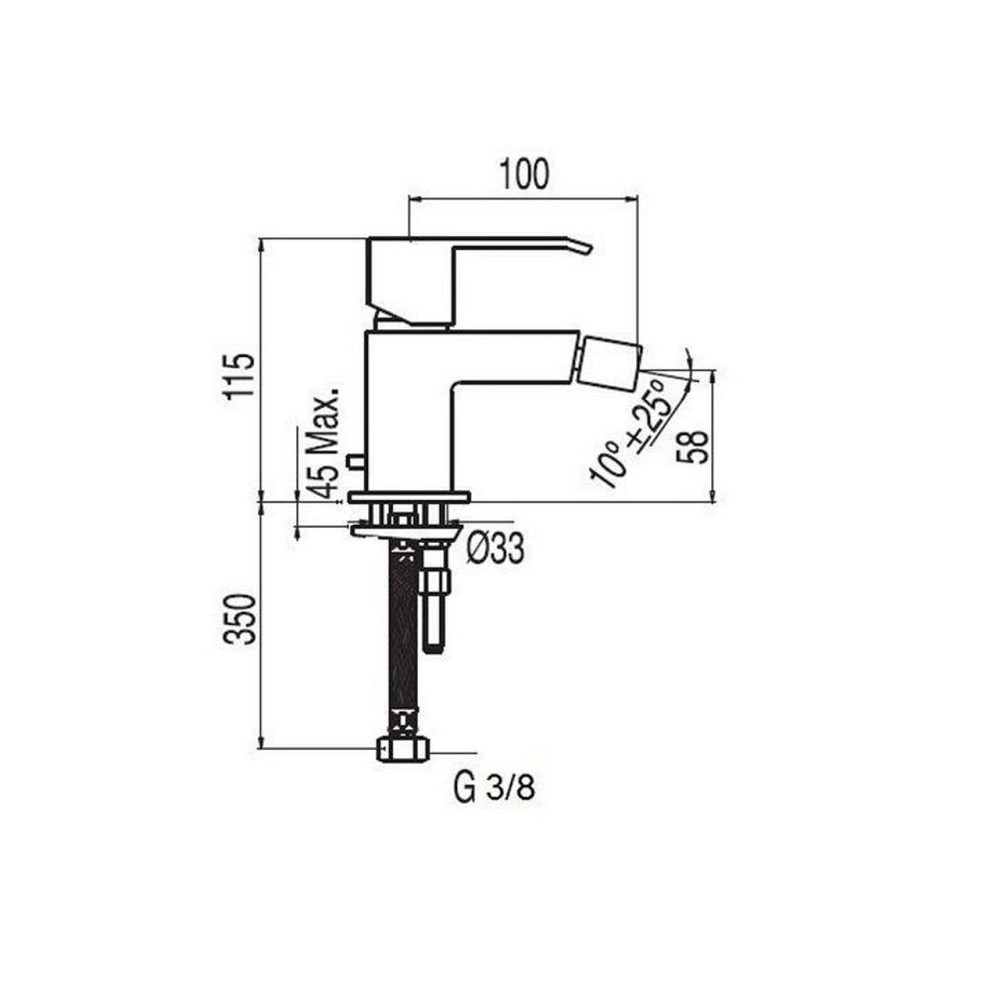 Смеситель для биде TRES CUADRO 106120 Киев - изображение 2