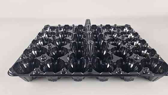 Упаковка для куриных яиц 30 ячеек низ черная (50 шт) Харьков