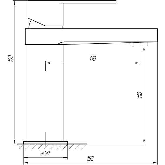 Змішувач для умивальника TOPAZ SARDINIA TS 08221-H20-BB Луцк