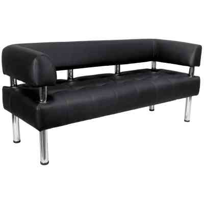 Диван офисный Примтекс плюс Tonus 03 D-5, 1600 мм, экокожа, black (Tonus 03 D-5) Винница