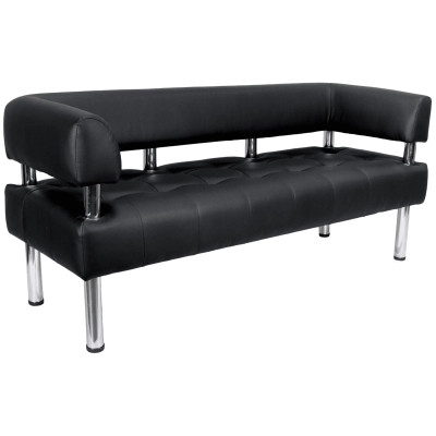 Диван офисный Примтекс плюс Tonus 03 D-5, 1600 мм, экокожа, black (Tonus 03 D-5) Винница - изображение 1