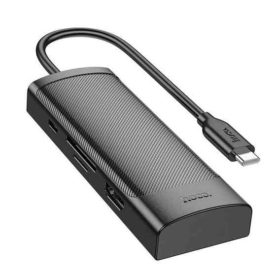 HUB адаптер HOCO HB43 PD, 100 W, HDMI, SD, 2 USB, Type-C, чорний Винница
