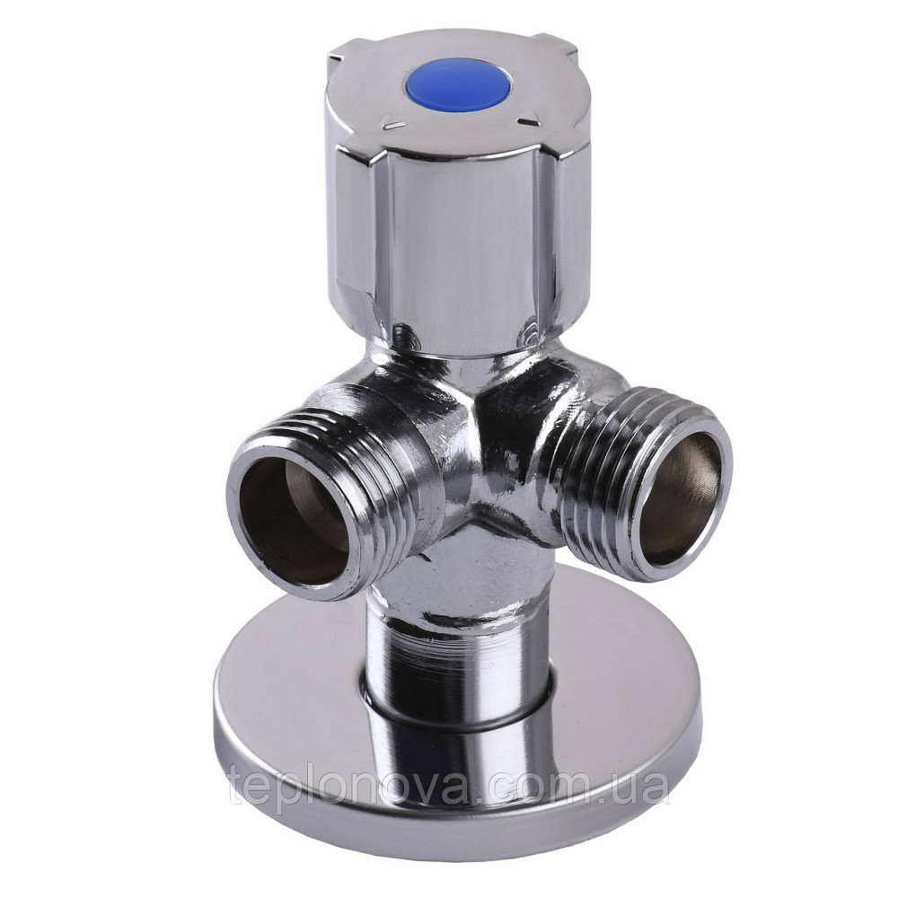 Кран кульовий кутовий подвійний SELBA 1/2| х 1/2"х1/2| DOUBLE (SL1588) Чернівці - фото 1