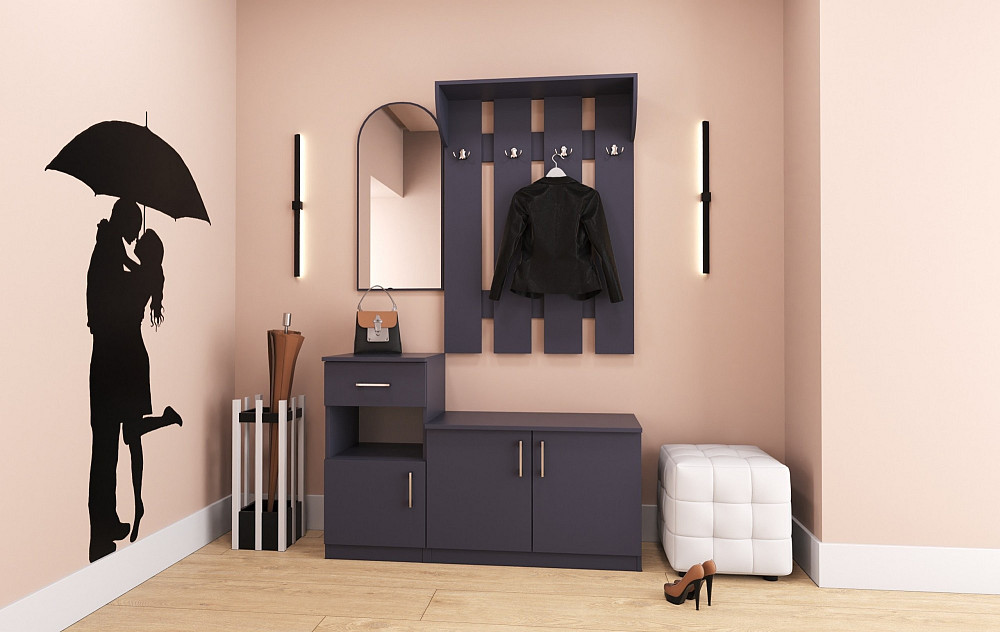 Прихожая Алиса, Антрацит, 1200/400/1880 Львов - изображение 3