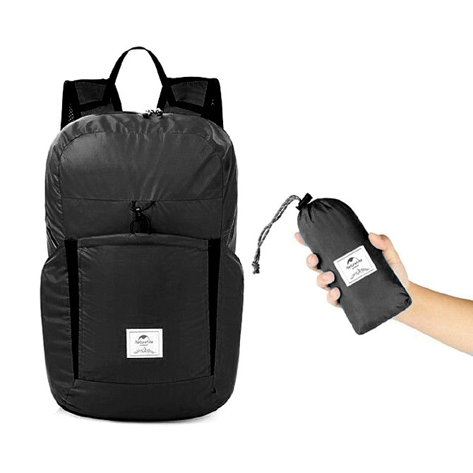 Рюкзак Naturehike компактний Ultralight NH17A017-B 22 л, чорний Київ - фото 2