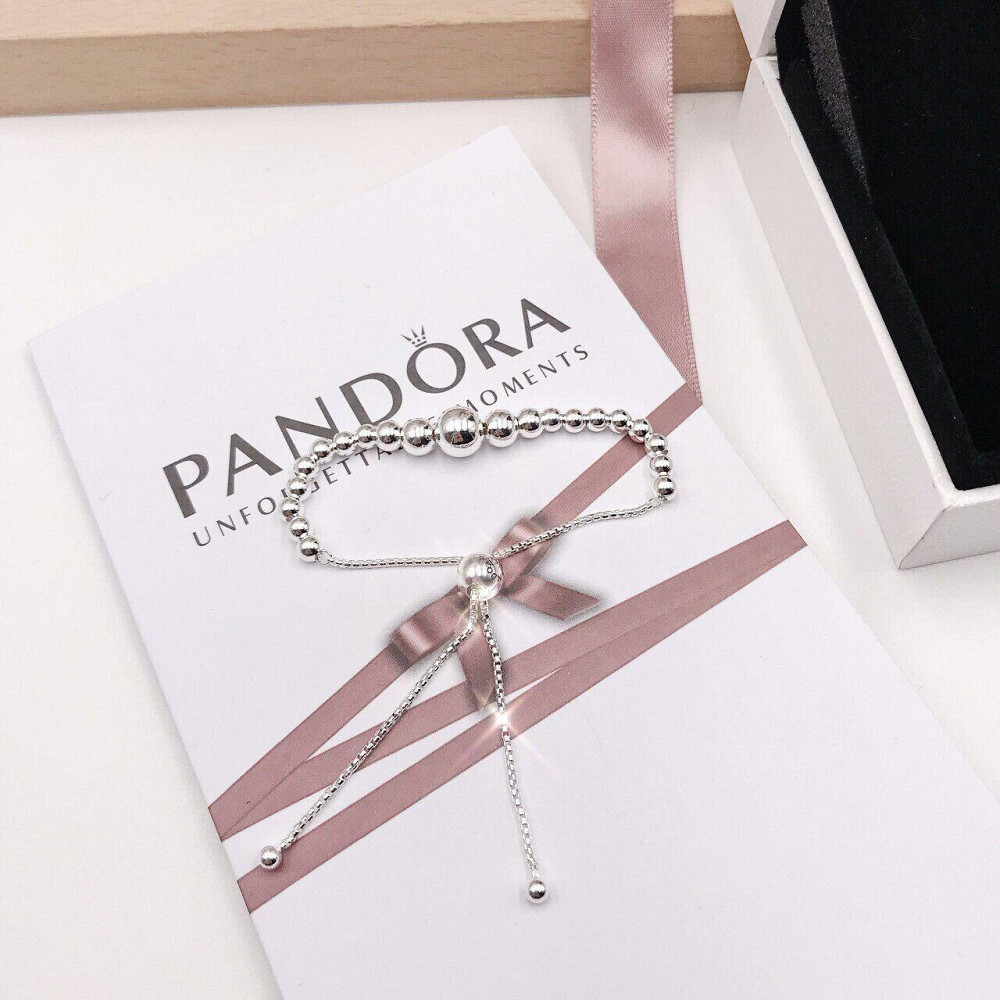 Срібний браслет для намистин Пандора -слайдер "Сфери" з регульованою застібкою  597749 MasterSem Київ - фото 5