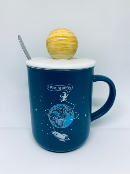 Кружка Explore the universe с крышкой и ложкой Винница - изображение 1