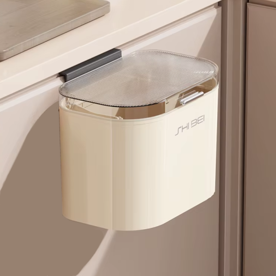 Контейнер для мусора с крышкой, прозрачный пластиковый бак, подвесной контейнер для кухни, объем 8 л, размер Каменец-Подольский