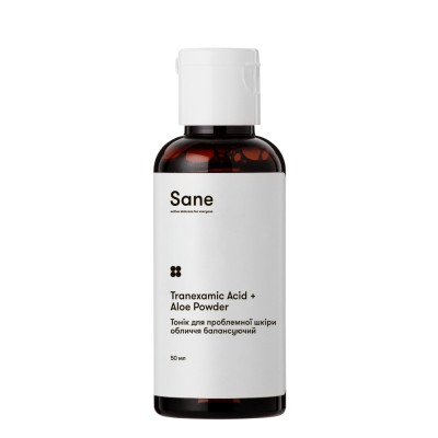 Тоник для лица Sane Tranexamic Acid + Aloe Powder Daily Balancing Toner Ph 4.0 Баллансирующий 50 мл (4820266831738) Винница - изображение 1