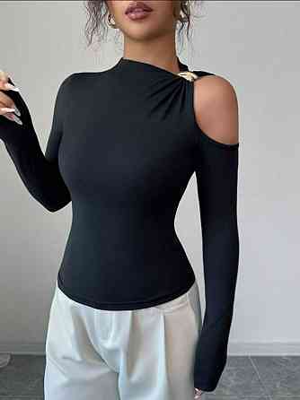 Стильний жіночий лонгслів із мікродайвінгу Чорний, 50/52 Одеса