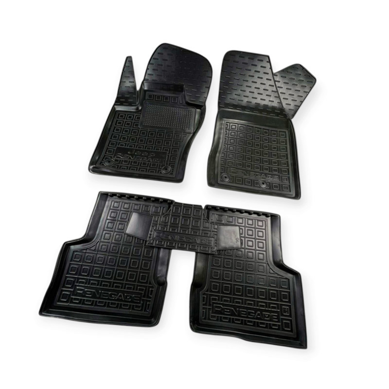 Килимки салону Jeep Renegade (2017-) борт 2,5 см, з перемичкою Мукачево - фото 1