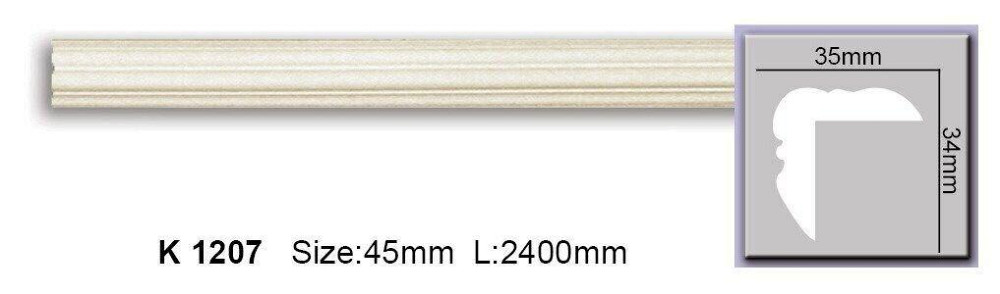 Молдинг гладкий полиуретановый Harmony K 1207 Днепр - изображение 1