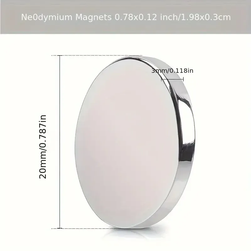 Неодимові магніти 20x3мм N35, 10 шт, сильні та компактні Київ - фото 3