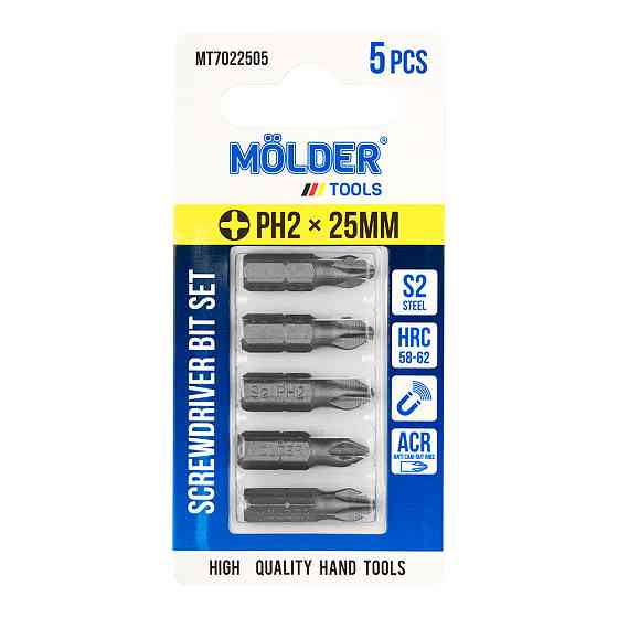 Набір біт Molder PH2x25мм 5шт Львів