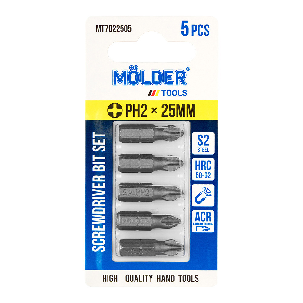 Набір біт Molder PH2x25мм 5шт Львів - фото 1