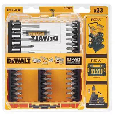 Набор бит DeWALT Phillips,Pozidriv, Torx, Slotted, L= 25, 50 мм, магнитные держатели, 25 шт, кейс (DT70709) Винница - изображение 2
