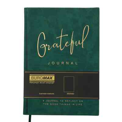 Книга записна Buromax Grateful А5 96 аркушів, без лініювання зелений (BM.295019-04) Вінниця