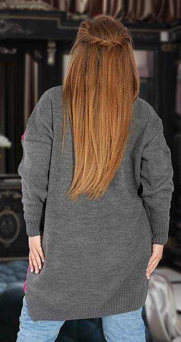 Двухцветный удлиненный свитер (50-54) Киев - изображение 5