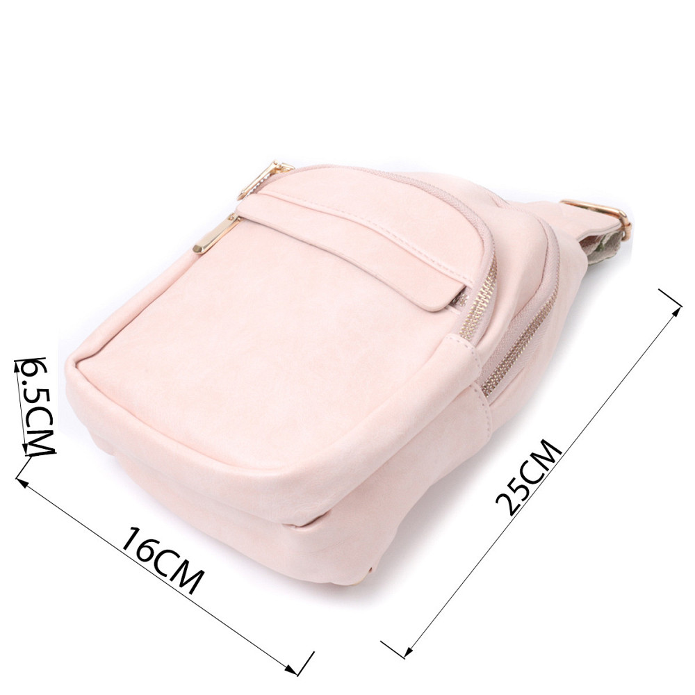 Компактная женская сумка с одной лямкой через плечо из гладкой экокожи Vintage 22766 Розовый Киев - изображение 3