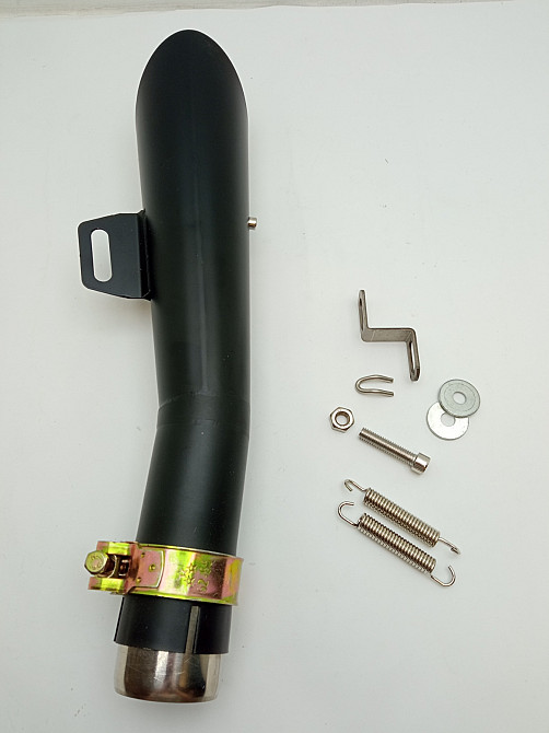 Глушник - прямоток універсальний 355мм чорний для мотоцикла 25465 Луцк - изображение 1