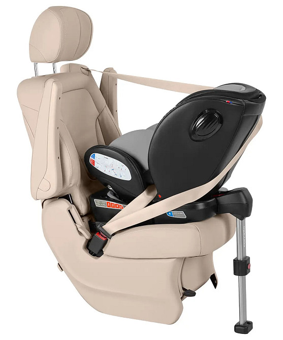 Автокрісло дитяче з системою ISOFIX поворотне з опорною стійкою від народження до 36 кг Asteroid+ CRL-15801 Shale Grey 0+1/2/3 Carrello Кривий Ріг - фото 2