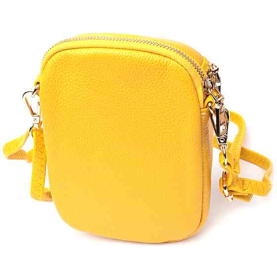 Оригінальна сумка для жінок з м'якої натуральної шкіри Жовтий (Vintage) Київ