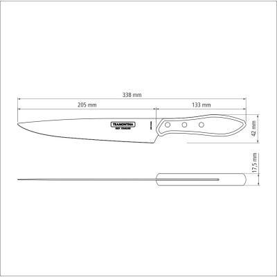 Кухонный нож Tramontina Barbecue Polywood Meat 203 мм (21190/178) Винница - изображение 7