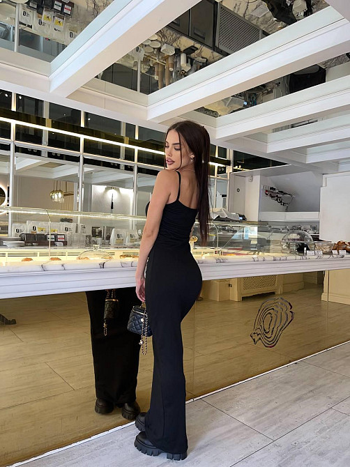 Жіноча трендова моделююча максі сукня на бретелях щільний турецький рубчик Одеса - фото 6