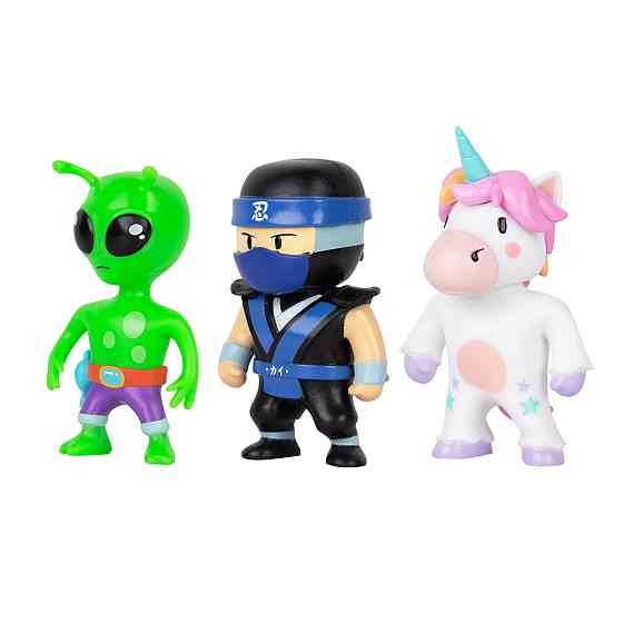 Набір колекц. фігурок Stumble Guys - Ніндзя Кай, Спрінклс, Прибулець Днепр
