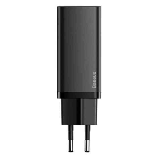 Универсальное сетевое зарядное устройство Baseus Wall Charger GaN2 Lite USB-C+USB 65W CCGAN2L-B01 (Черное) Николаев