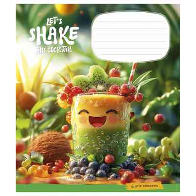 Зошит Школярик Exotic drinks 12 аркушів коса лінія (012-3541C) Вінниця