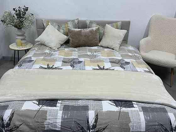 Ecotton Комплект постільної білизни Ecotton Євро 210х215 см бежевий Листя Коломыя