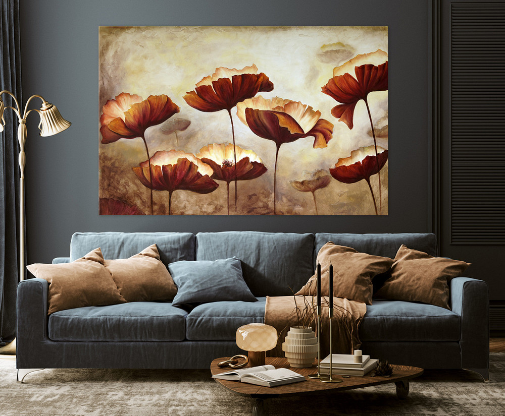 Картина холст у вітальню / спальню Маки      MLP_11  ( 60х30см ) 60x100 см Київ - фото 3