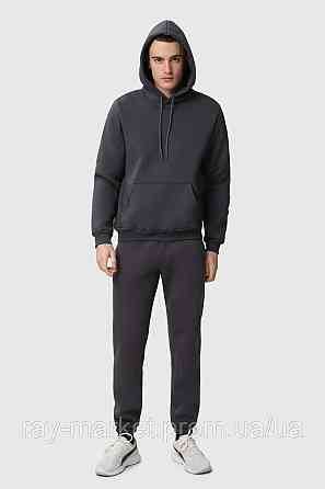 Костюм худи и штаны Ray Basic мужской утепленный темно-серый (U0801M-Dark Grey) L Киев