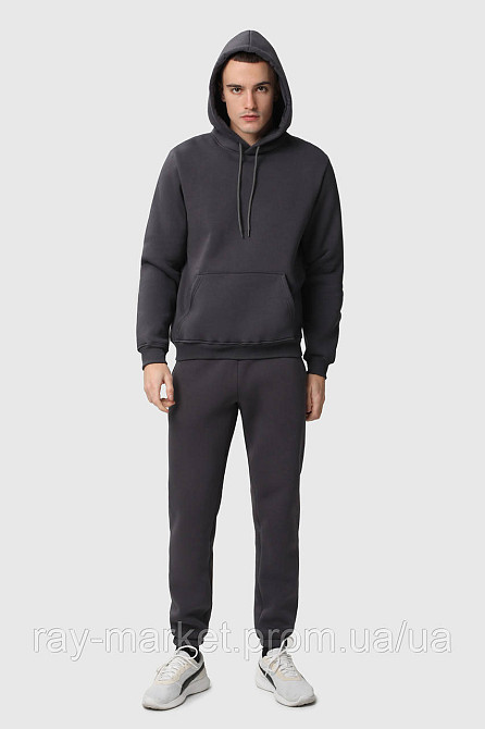 Костюм худи и штаны Ray Basic мужской утепленный темно-серый (U0801M-Dark Grey) L Киев - изображение 2